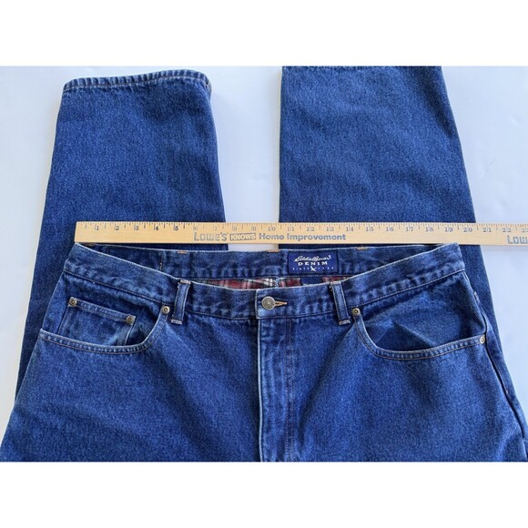 Eddie Bauer Jeans Flannel Lined Men’s Work Barn Casual Outdoor Cotton 40 X 32 - Picture 3 of 6
